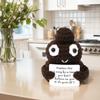 Plush Knitting Toys with Card Funny Positive Toy Creative Inspirational Crochet Dolls Birthday Party Decor