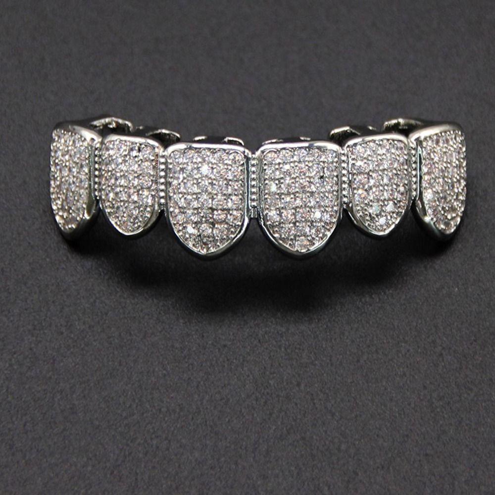 Top & Bottom Set Teeth Grillz Set Removable Design Dental Grills Tooth Caps Dental Crown