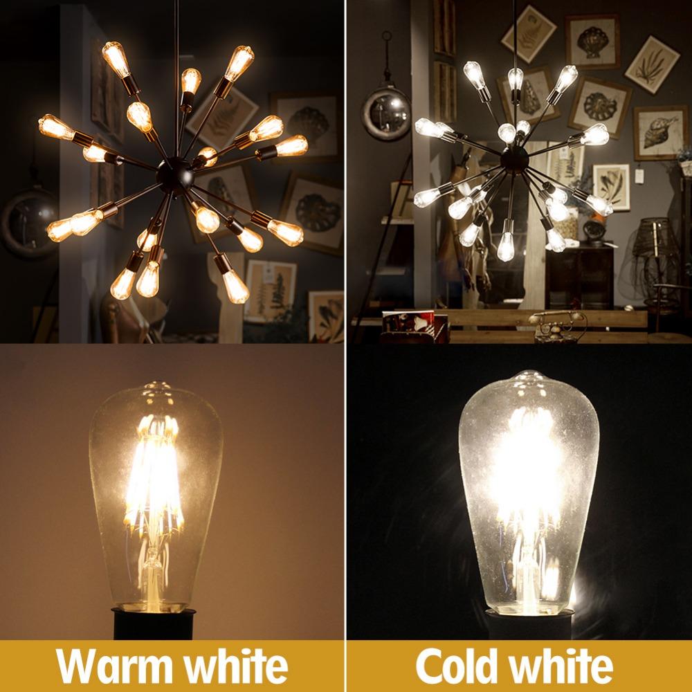 LED Candle Bulb E14 E12 Vintage Filament Light E27 E26 Edison Globe Lamp AC220V 110V Dimmable 2W 4W 6W 8W Repla Incandesnt