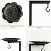 Cast Iron Wall Mounted Bird Feeder Vintage Metal Bird Bath Hanging Plant Bracket  Fence