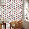 Parrot Wallpaper in white, light gray and coral for the living room and bedroom 50x1000