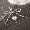 3D Pearl Bow Pendant Hanging Ornament Cellphone Lanyard Keyring Pearl Bowknot Keychain  Women Girls