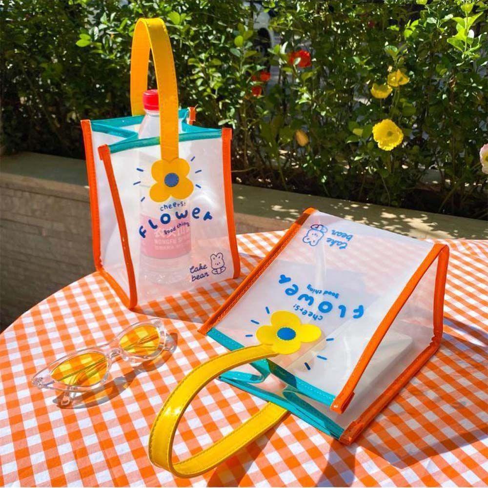 Beach Bag Kids Lunch Box Transparent Bag Gift Bag PVC Tote Bag Lunch Bag Women Handbags Picnic Tote
