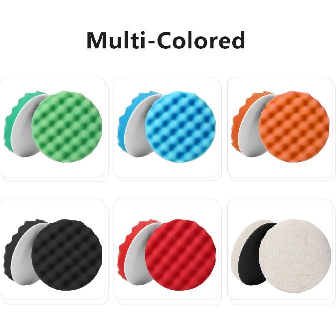 BBTO 12 Pieces Buffing Polishing Pads 6 Inch Compound Buffing Sponge Pads Cutting Polishing Kit For Car Buffer Compounding And Waxing