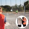 Football Goalkeeping Gloves Children's Adjustable Breathable Goalkeeper Gloves with Super Grip Finger Protection for Kids