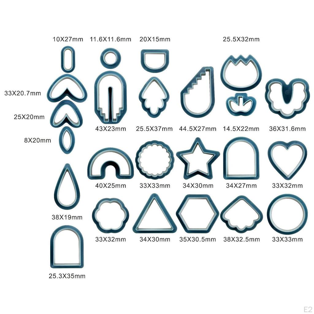 124 шт. Резак для полимерной глины для сережек Прочный Разной формы Широкое применение Аксессуары