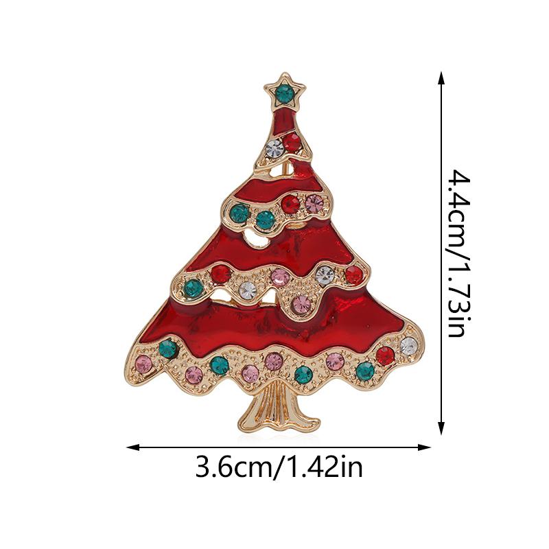 Christmas Tree Brooches Winter Fashion Jewelry Exquisite Gift Clothing Accessories