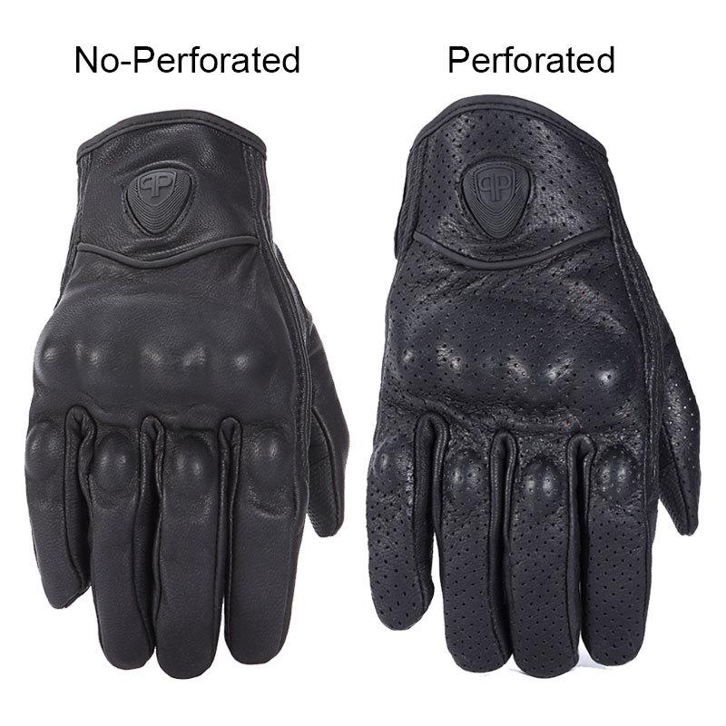 Мотоциклетные перчатки Pursuit из перфорированной натуральной кожи с сенсорным экраном для мужчин и женщин, водонепроницаемые перчатки для мотокросса