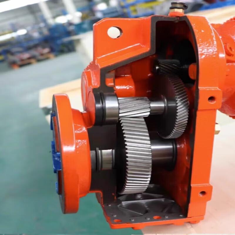 JZDASI KSRF Series Helical Gear Reducer with Brake CN plug (adapter included)