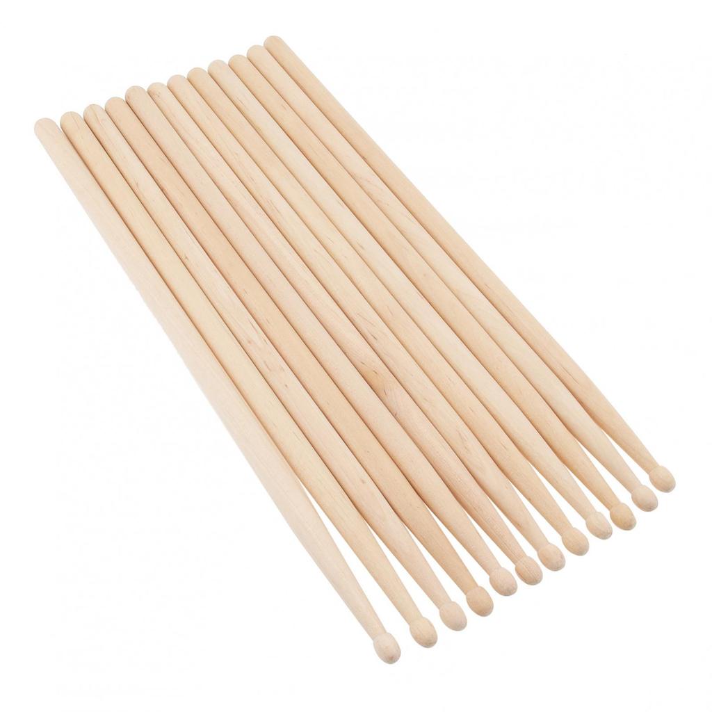 6 пар классических барабанных палочек из кленового дерева 5А для джазовых упражнений на барабанах