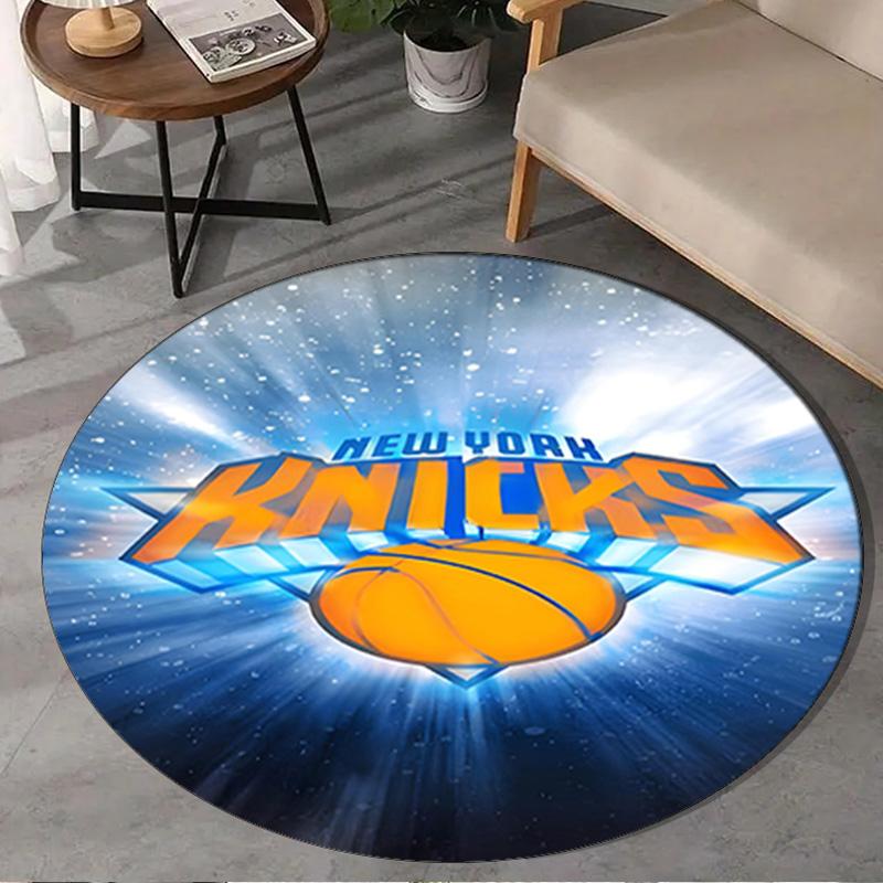 Knicks Logo Round Rug for Livingroom,Bedroom, Palyroom, Chair Rug, Area rug, Circle Carpet, Large Size Fan Christmas gift
