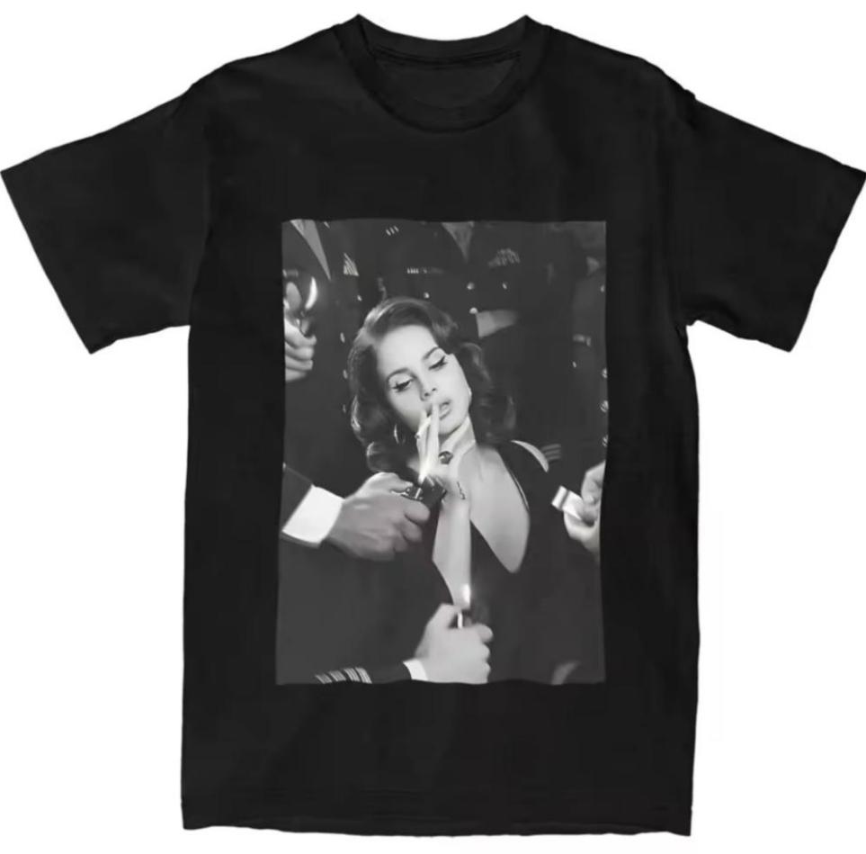 Summer Cotton Ladies Vintage Singer Album Print 100 Cotton Tshirt Clothing Lana Del Rey Mens Print Tshirt
