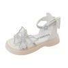 Rhinestone Princess Shoes For Girls Sandals For Dress Shoes Bow Kids Flat Beach Children's Elegant Party Sandals
