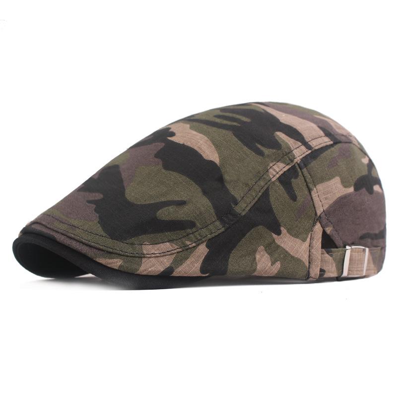 Spring Autumn Camouflage Beret Men's Forward Cap Peaked Cap Newsboy Caps for Men Driver Ivy Hat Gatsby Painters Hats