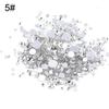 1440Pcs Glitter DIY 3D Flat Nail Art Rhinestone Sequins Decoration Manicure Tips