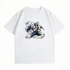 One Piece Casual Oversized Crew Neck Summer Short‑Sleeve T‑Shirt with Smoker Anime Graphic Print Women And Men T-shirt