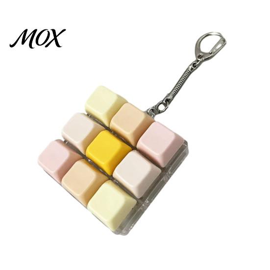 Hanging Keyboard Toy 9-Keys Fidget Toy, LED Light-up Keychain Bag Ornament for Stress Relief, 9-In-1 Mechanical Backpack Charm Tactile Decompression