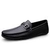 2025 Luxury Brand Men's Leather Casual Shoes Massage Sole Loafers Minimalist Black Office Business Dress Shoes for Men's