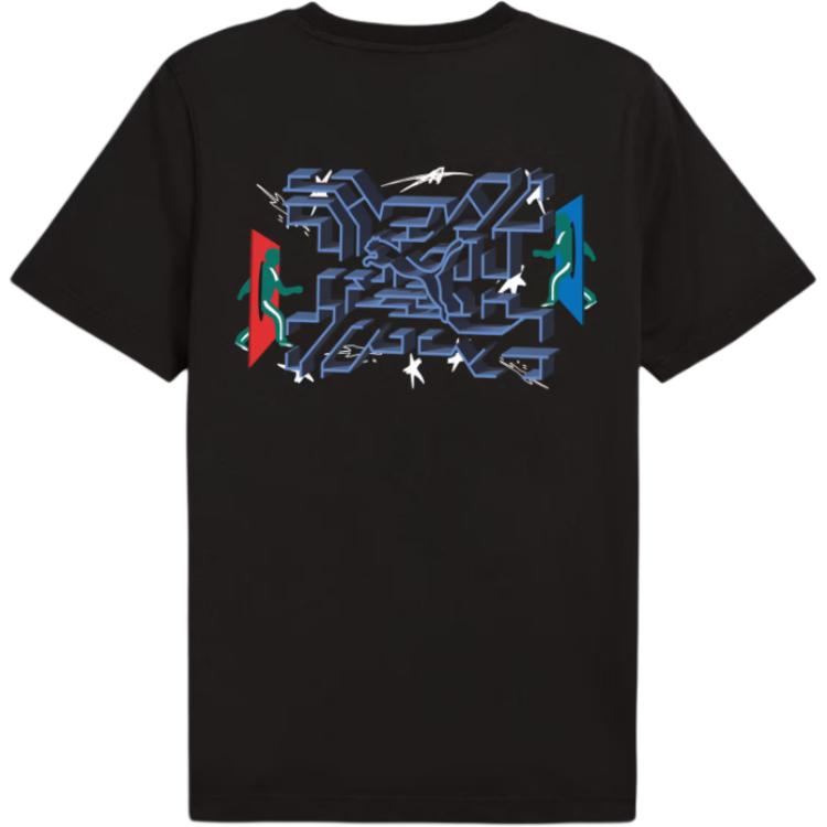 Puma X Коллаборация Squid Game SS25 Модная удобная футболка с коротким рукавом с круглым вырезом Мужские футболки 630706-01