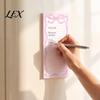 Daily Planner for Kitchen Magnetic Refrigerator Notepad, Highland Cow/Bow/Leopard Print, Shopping Note Paper Fridge List Pad And Metal Surfaces