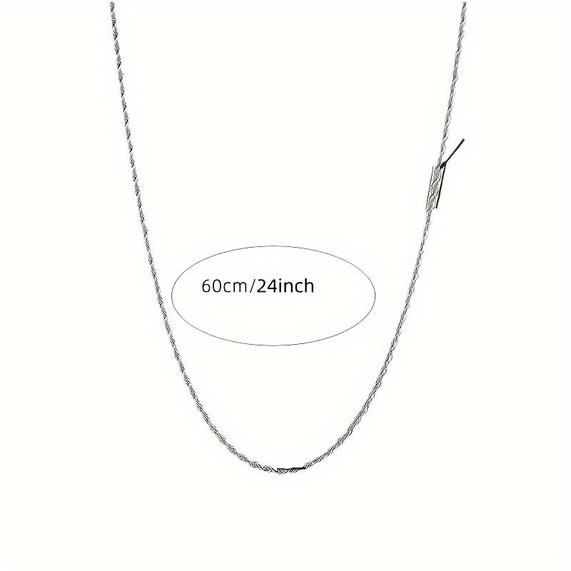 Два посеребренных ожерелья и браслета из витой веревки, простой стиль, женские ювелирные аксессуары, элегантный дизайн, браслеты из витой веревки