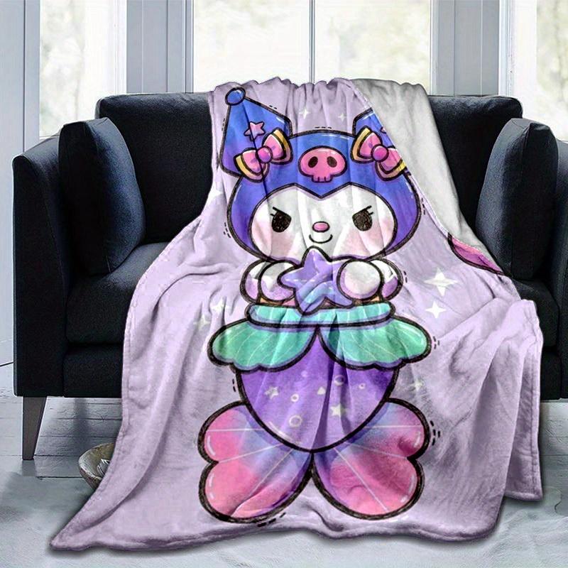 1pc. Cute Kawaii Meowth Cat Print Blanket - Perfect for Home, Office, Outdoor Use & G