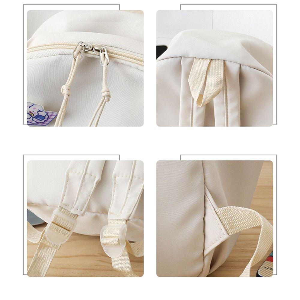 Подвеска в виде медведя, однотонный рюкзак, значок, сумка через плечо, модная школьная сумка для студентов, дорожная сумка