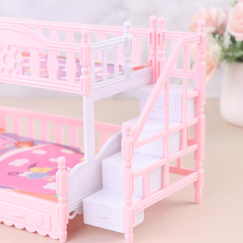 Doll Toy Furniture European Style Bunk Bed Double Bunk Bed Girl Birthday Toy