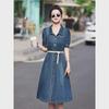 2024 Summer Slim Fit Denim Dress: Stylish, Age-Reducing, Medium & Long Design for Women