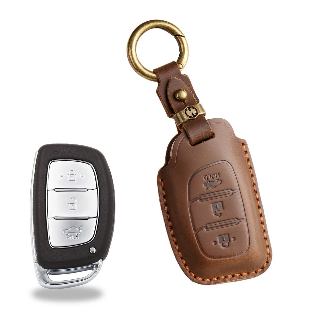 Ретро чехол для ключа подходит для Beijing Hyundai IX35 lead Landong Yuena автомобиль ручной работы кожаный защитный чехол сумка.