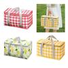 Insulated Picnic Bag with Zippered Top Reusable Beach Coolers Bag Large Capacity Insulated Camping Coolers Storage Bag