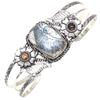 Dendritic Opal Gemstone Antique Silver Jewelry Cuff Bracelets 7''Adjustable