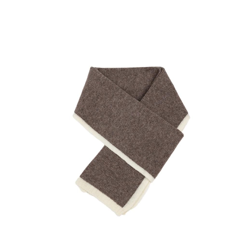 Knitted 100% Wool Scarf Women'S Winter Premium Scarf Simple Warm Shawl