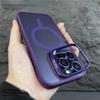 Роскошный матовый чехол для iPhone 15 Pro Max с магнитным креплением Magsafe для iPhone 11 12 13 14 16 Plus, защитная крышка с подставкой-держателем для объектива