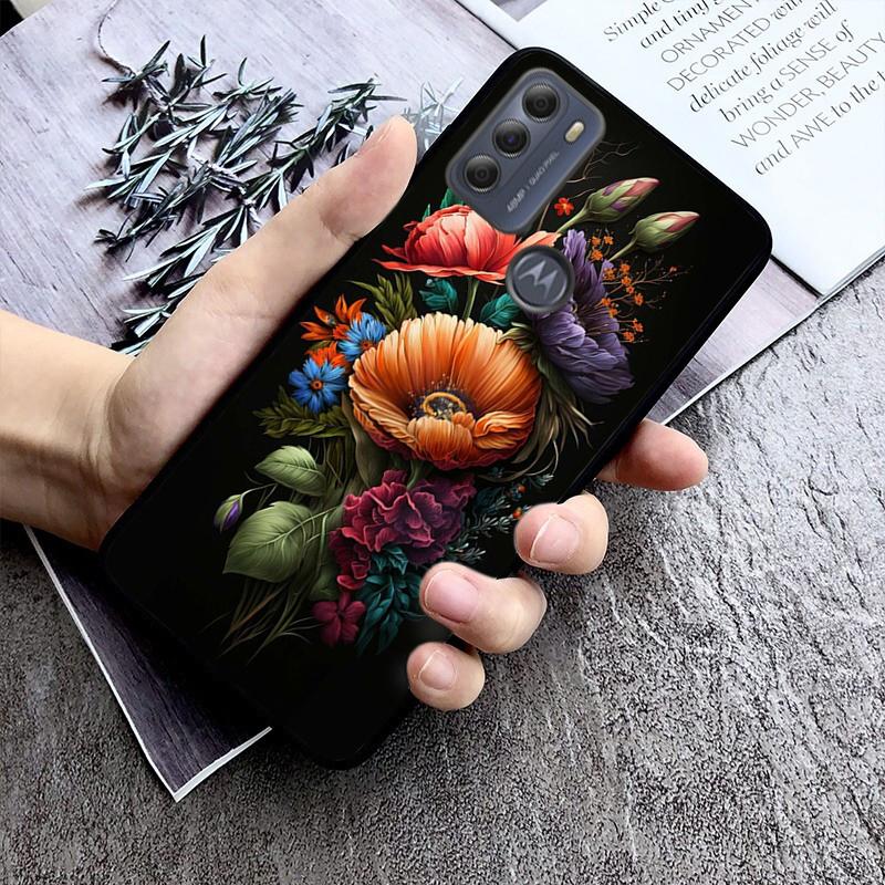 Wild Flower Phone Case For Moto G84 G22 G32 G42 G52 G62 G53 G72 G60 G60S G100 G10 G20 G30 G13 G50 G 5G G Pure