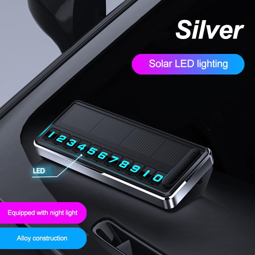 1 шт., солнечный автомобильный номерной знак, светодиодное освещение, временная парковочная карта, скрытые пластины, парковка, несколько парковочных гаджетов