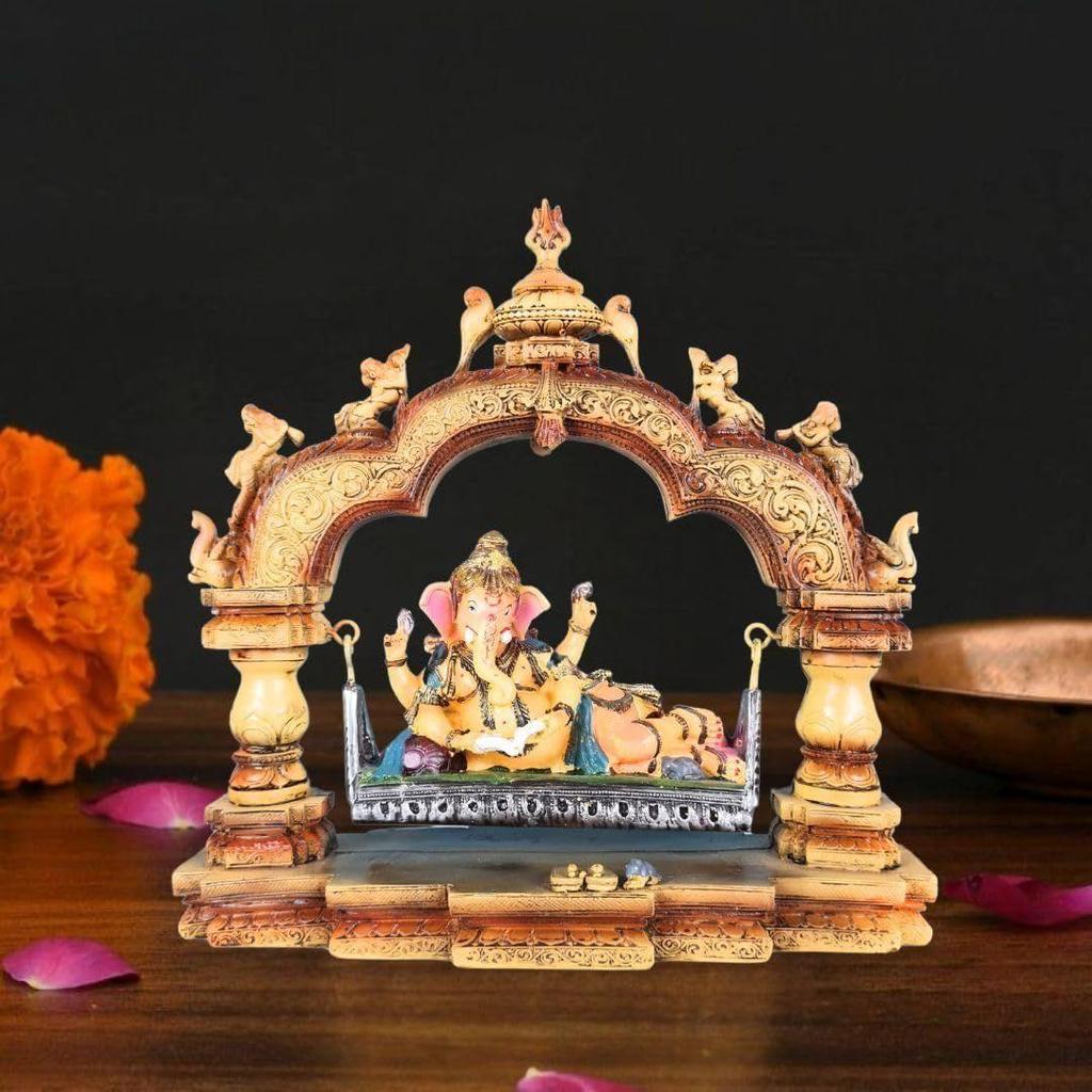 1 штука Премиальная декоративная статуэтка и идолы Господа Ганеши для дома, офиса и пуджи для фестивалей, свадеб и особых случаев