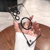 Transparent Plating Magnetic Frameless Phone Case for Samsung Galaxy S25 Plus S24 S23 S22 Ultra Camera Lens Protection Cover
