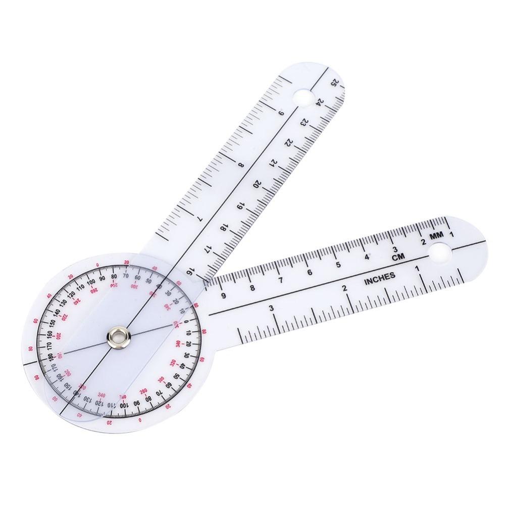 3pcs White Healthcare Goniometer 8inch 3-Piece Goniometer Kit Goniometer Set Physical Recuperation