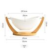 Jun Seventeen LIU Gold Rim Ceramic Fruit Basket & Tray Set
