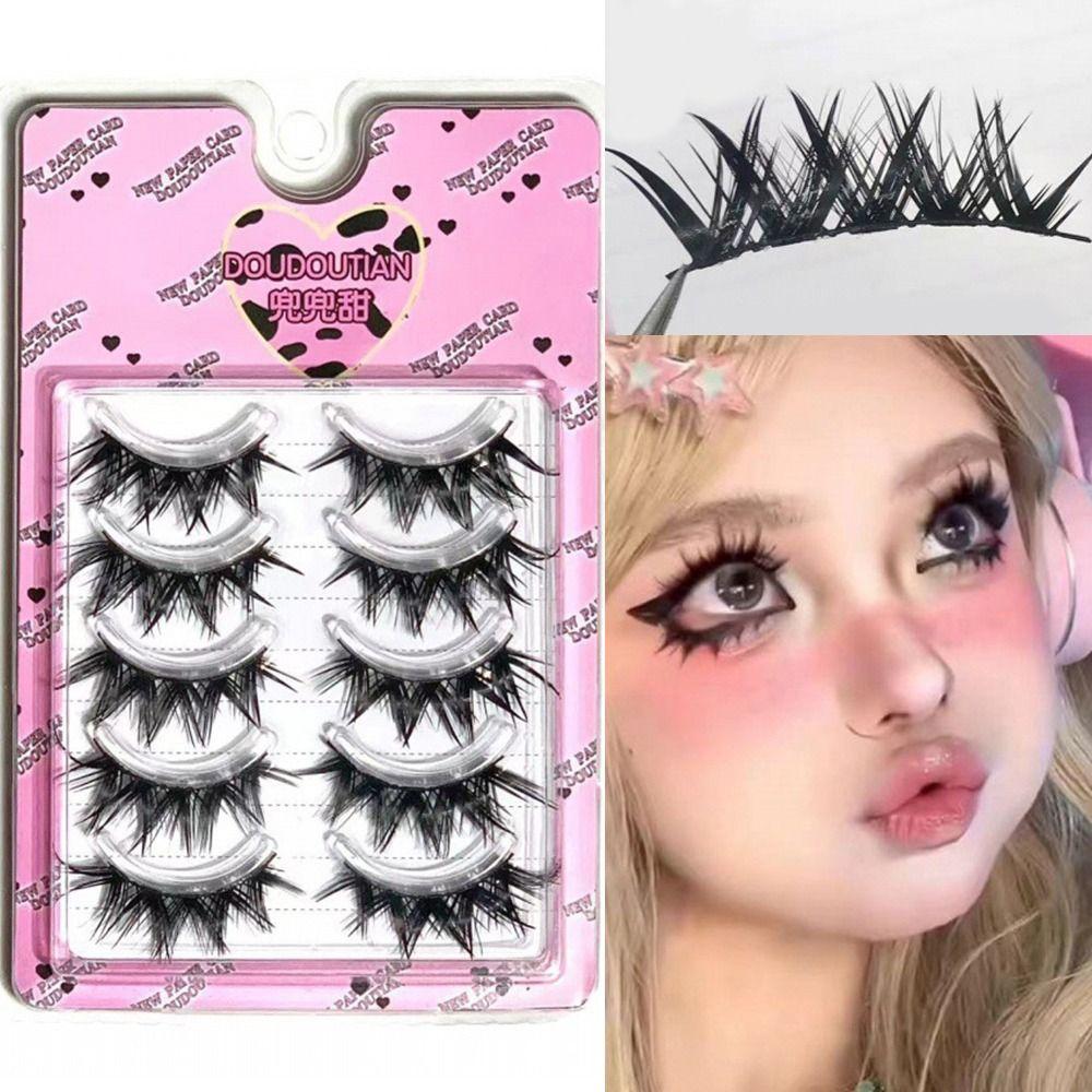 Japanese Wet Eye Lashes Thick Anime Fake Lashes Women's Beauty False Eyelashes for Comic Cosplay