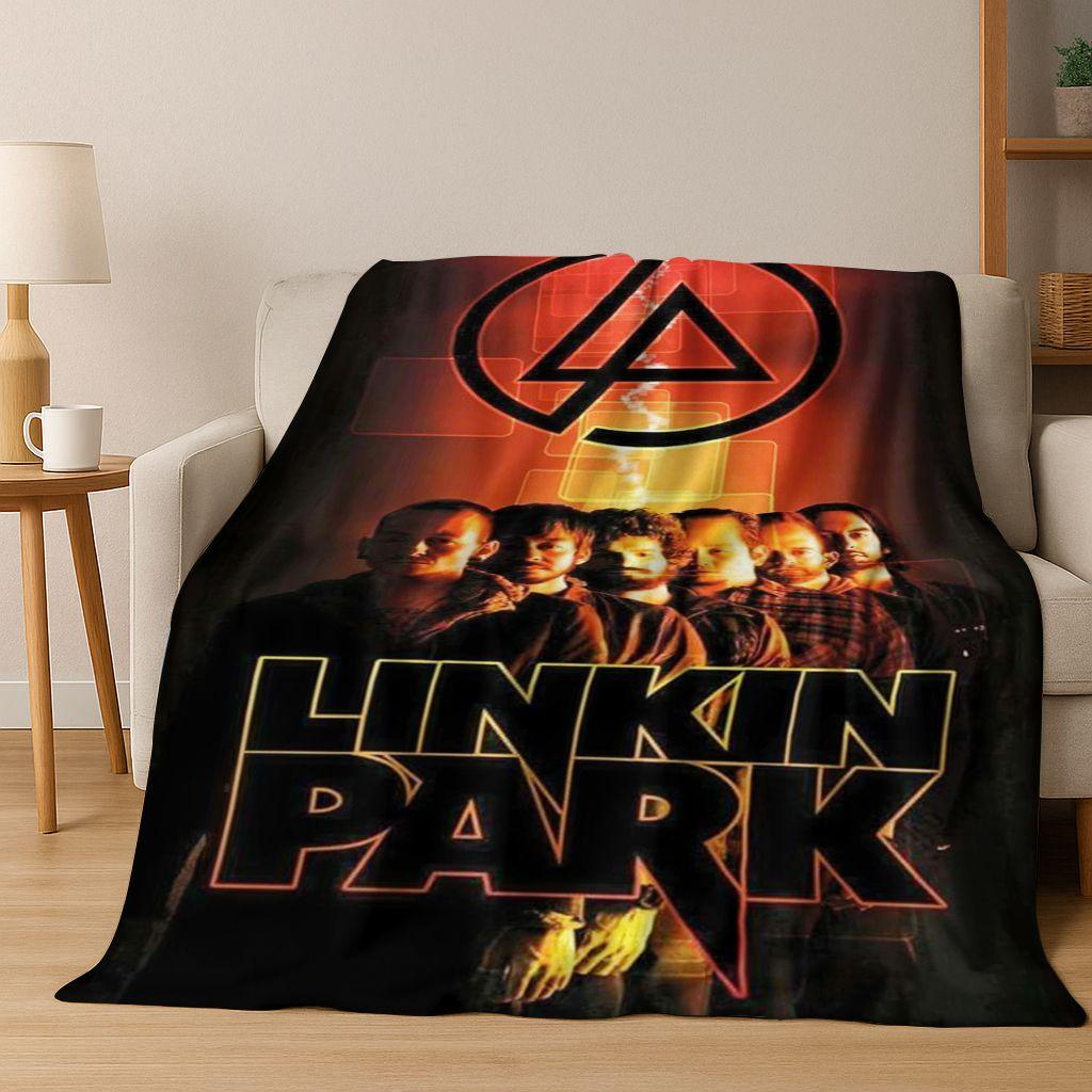 Классическое одеяло из фланели с логотипом L-Linkin Park, арт рок-группы, уютное мягкое покрывало для дома, спальни, кровати, дивана, пикника, подарок для ребенка