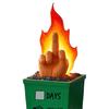 Статуя костра в мусорном контейнере, забавный средний палец, украшение для костра, забавный костер, декор для стола, домашний офис, розыгрыш, подарки
