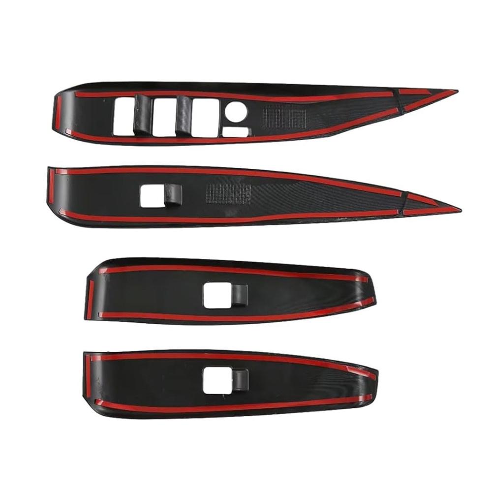 4Pcs Carbon Fiber Look Car Window Lift Switch Panel Trims For Toyota Camry 2024