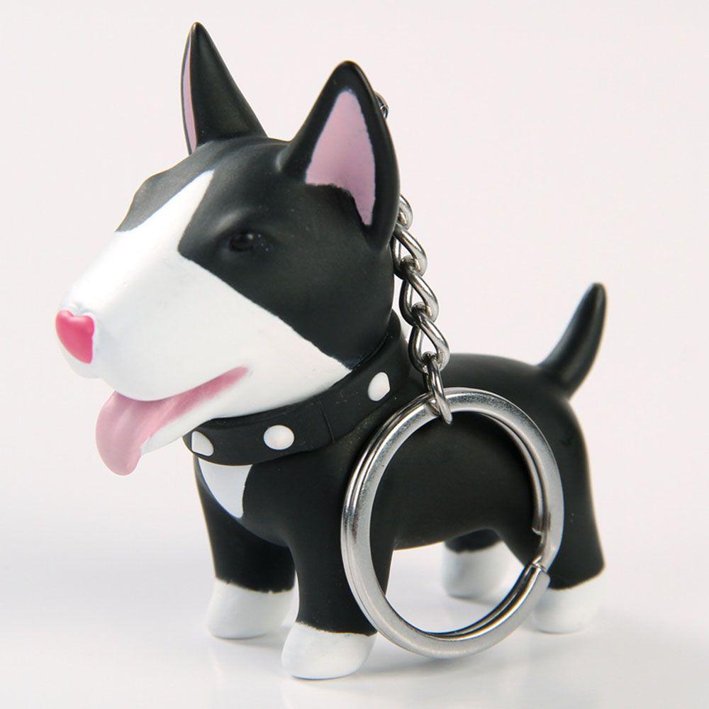 Trinkets Anime Bull Holder Figure PVC Excellent Key Ring Hand-painted Dog Keychain for Car Accessories
