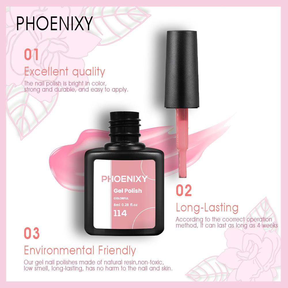 PHOENIXY, 8 мл, гель для быстрого наращивания, молочно-белый, телесный, розовый, твердый гель, полуперманентный, УФ-светодиодный, для быстрого наращивания дизайна ногтей