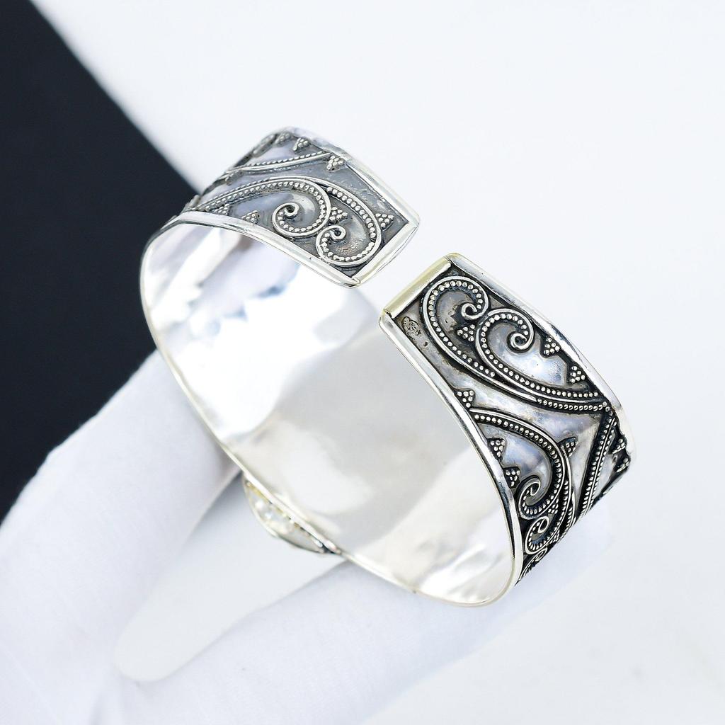 Браслет-манжета из натурального оранжевого авантюрина, ручной работы, из стерлингового серебра 925 пробы, браслет из оранжевого авантюрина, для жены, браслет унисекс, подарок маме