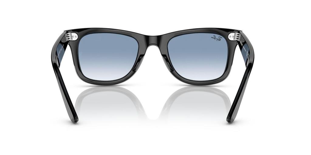 Ray-Ban RB2140F 901/3F 52 WAYFARER СВЕТЛЫЕ ЦВЕТА Солнцезащитные очки - Черная / Прозрачная Градиентная Синяя Линза
