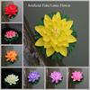 Plants Home Decoration Green Leaves Water Lily Simulation Artificial Lotus Flower Fake Plants
