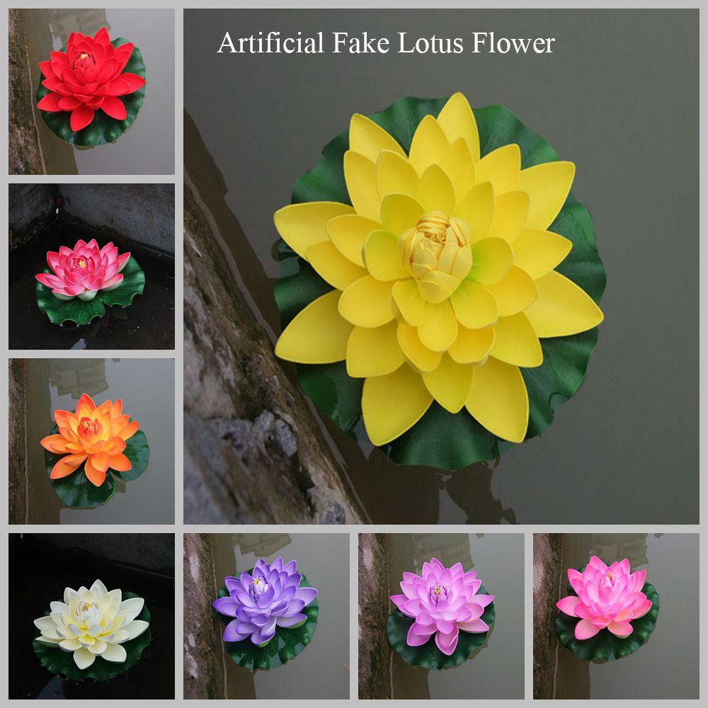 Plants Home Decoration Green Leaves Water Lily Simulation Artificial Lotus Flower Fake Plants